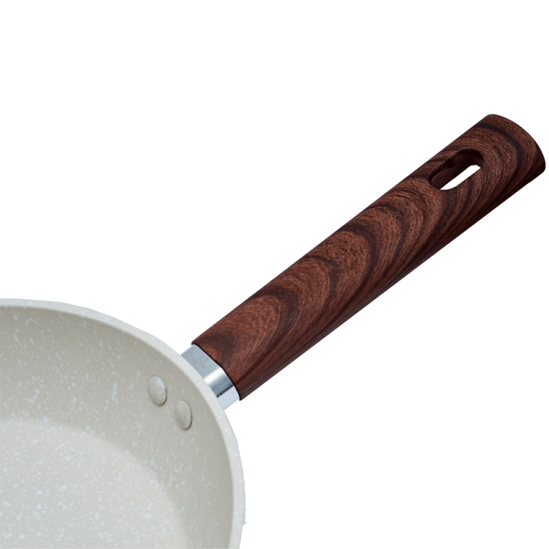 Tigaie granit 22 cm antiaderenta crem fara capac Synmore